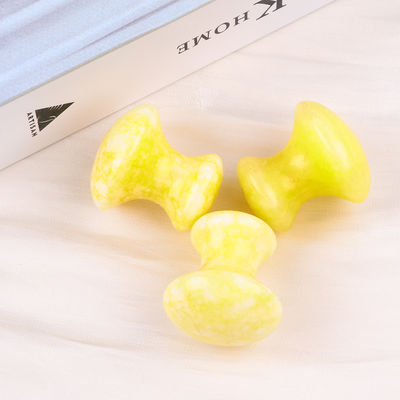 Geel jade champignon kristal Guasha Board voor persoonlijke gezondheidszorg