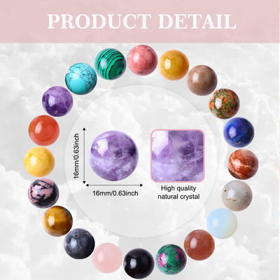 Gevarieerde 16mm Healing Crystal Sphere Ball voor woningversiering