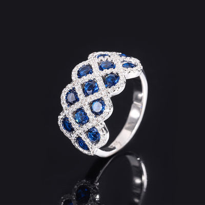 Zircon 925 Sterling Silver Gem Verlovingsringen Bloemvorm