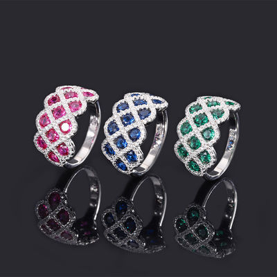 Zircon 925 Sterling Silver Gem Verlovingsringen Bloemvorm