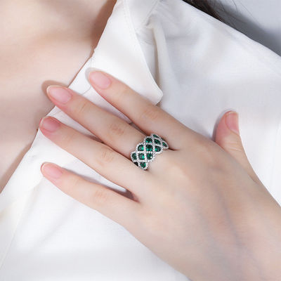 Zircon 925 Sterling Silver Gem Verlovingsringen Bloemvorm