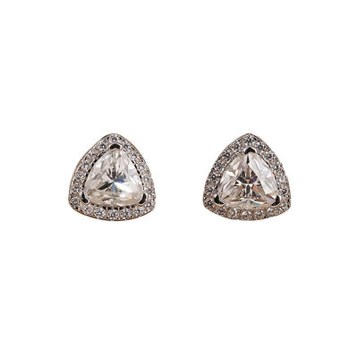Moissanite 925 Sterling Silver Stud oorbellen Ondersteuning OEM ODM