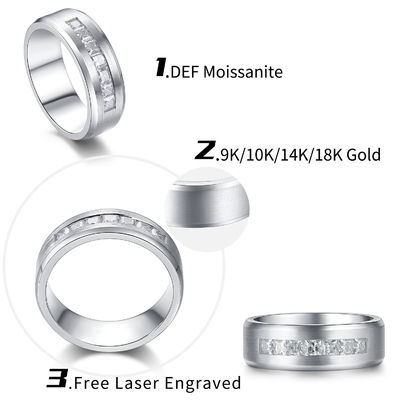18k goud moissanite diamant verlovingsring aangepaste kleur