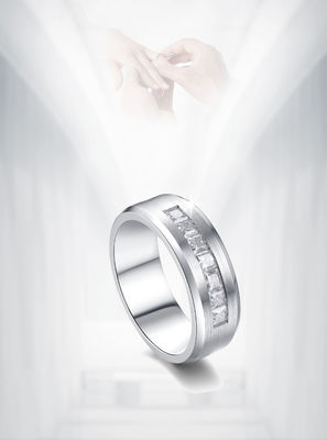 18k goud moissanite diamant verlovingsring aangepaste kleur