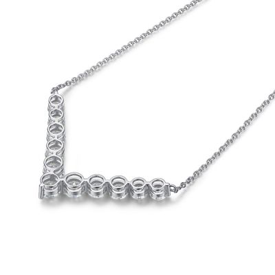 18k goud moissanite diamant glimlach halsketting hanger voor cadeau geven