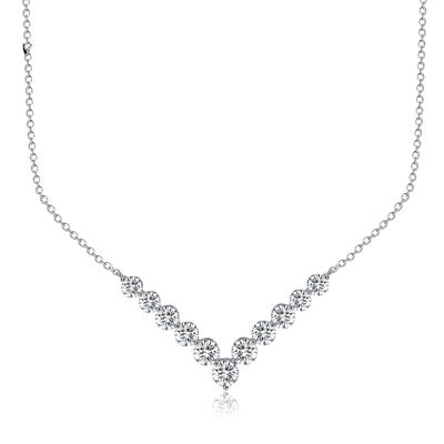18k goud moissanite diamant glimlach halsketting hanger voor cadeau geven