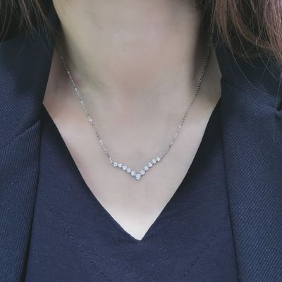 18k goud moissanite diamant glimlach halsketting hanger voor cadeau geven