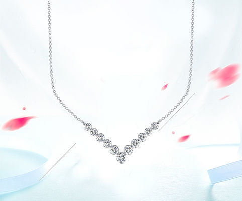 18k goud moissanite diamant glimlach halsketting hanger voor cadeau geven