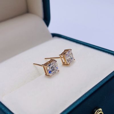 18K gouden moissanite diamanten oorbellen als verjaardagscadeau