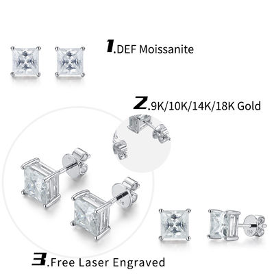 18K gouden moissanite diamanten oorbellen als verjaardagscadeau