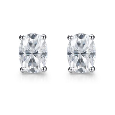 18k goud moissanite diamant ovale oorbellen studs voor cadeau