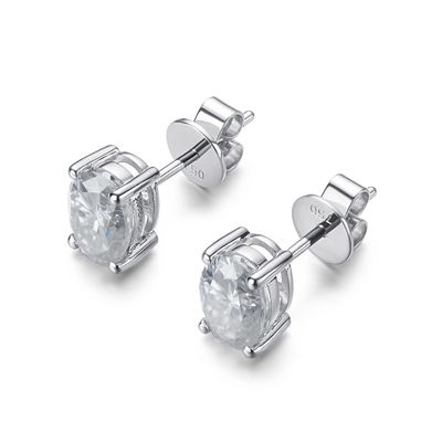 18k goud moissanite diamant ovale oorbellen studs voor cadeau
