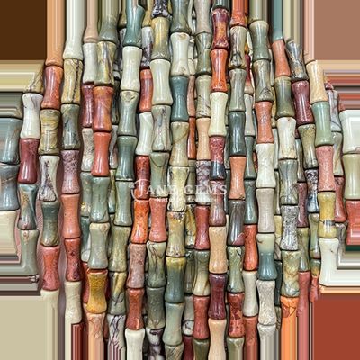 Edelstenen Perlen Varoius Edelsteen Type Bamboe Joints Perlen Verschillende grootte Perlen Losse perlen Strengen