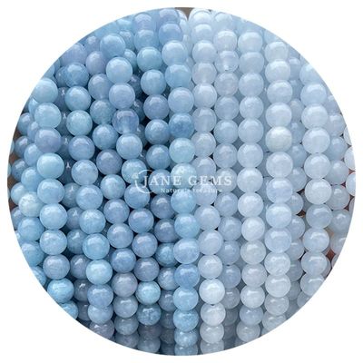Groothandel Ronde natuursteen kralen Ronde losse edelsteen kralen Accessoires 8mm Aquamarin losse kralen voor DIY sieraden