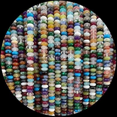 Kristal edelsteen Rondelle Abacus Shape HeShi Perlen Verschillende steentypes Losse perlen Strengen voor het maken van juwelen