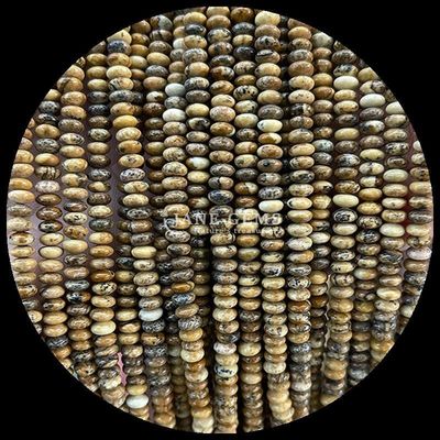 Natural Crystal Gemstone Rondelle Abacus Shape Amazonite Tiger Eye Loose Bead Strands voor Yoga Armbanden