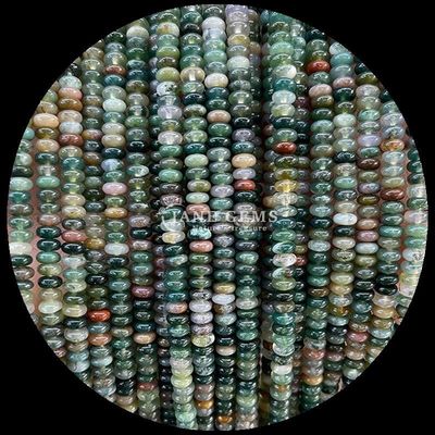 Natural Crystal Gemstone Rondelle Abacus Shape Amazonite Tiger Eye Loose Bead Strands voor Yoga Armbanden
