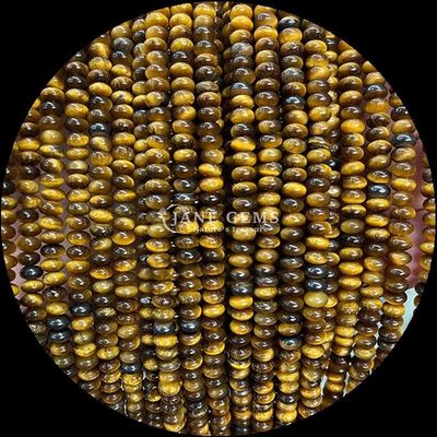 Natural Crystal Gemstone Rondelle Abacus Shape Amazonite Tiger Eye Loose Bead Strands voor Yoga Armbanden