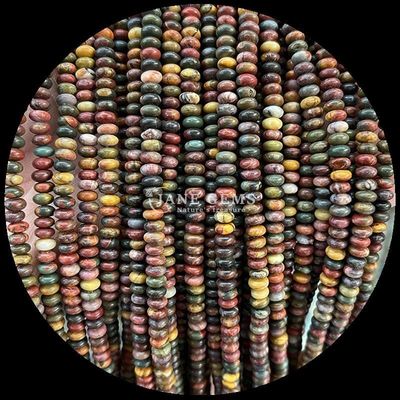 Natuurlijke edelsteen Rondelle Abacus Shape Bead Pink Aventurine Lapis Lazuli Loose Bead Strands voor genezende energie