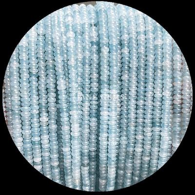 Edelstenen kraal maat Rondelle Abacus vorm Edelsteen gekke agaat Aquamarijn losse kraal strengen voor sieraden maken