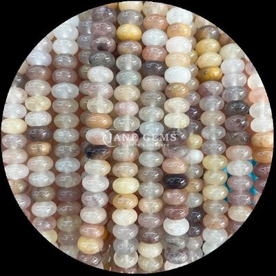 Edelstenen kraal maat Rondelle Abacus vorm Edelsteen Opaliet Gouden zijde losse kraal strengen voor sieraden maken