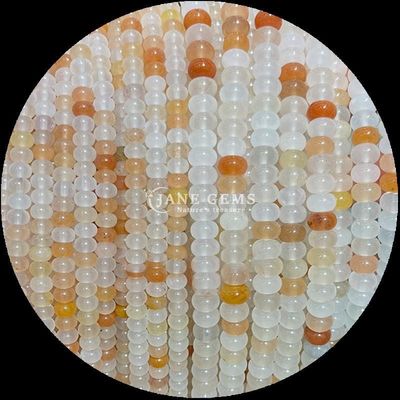 Edelstenen kraal maat Rondelle Abacus vorm Edelsteen Opaliet Gouden zijde losse kraal strengen voor sieraden maken