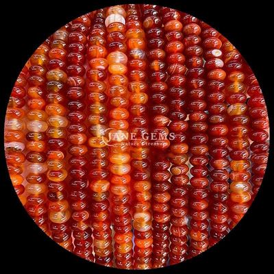 Persoonlijke maat Edelstenen Perlen Rondelle Abacus Shape Edelsteen Carneliaans Helder Kwartz Losse Perlen Strengen voor Juwelen maken
