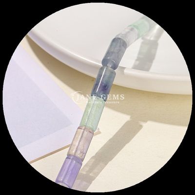 Onregelmatige fluorietkralen Kristallen edelstenen Ronde buisvorm Waterdruppelvorm losse kralenstrengen voor het maken van juwelen