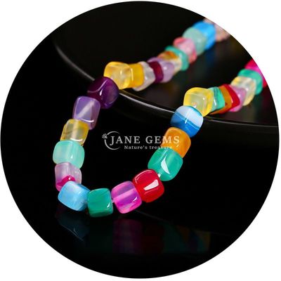 Groothandel Natuurlijke kristal edelstenen Vierkante agaat kralen Kubus losse turquoise kralen accessoires Spacers voor sieraden maken