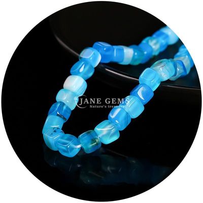 Groothandel Natuurlijke kristal edelstenen Vierkante agaat kralen Kubus losse turquoise kralen accessoires Spacers voor sieraden maken