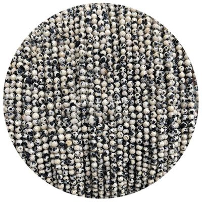 Edelstenen Perlen Natuurlijk kristal Ronde vorm Kleine Dalmatische jaspis Rubine Zoisite Losse perlen Strengen voor armbanden