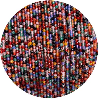 Edelstenen Perlen Natuurlijk kristal Ronde vorm Kleine Dalmatische jaspis Rubine Zoisite Losse perlen Strengen voor armbanden