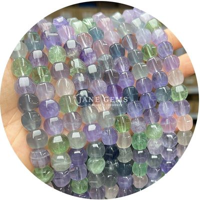 Groothandel Natuurlijke kristal edelstenen Olijfvormige kralen Gefacetteerde losse stenen kralen Accessoires Rhombus Kralen Spacer