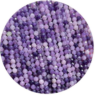 Edelstenen Perlen Natuurlijke kristal gevels Ronde vorm Klein Morganite Zwart Rutileerd Kwartz Losse Perlen Strengen voor Armbanden