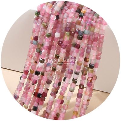 Groothandel Steen losse kralen Natuurlijke echte kristal edelsteen losse kralen Vierkante kubus losse kralen voor het maken van armbanden