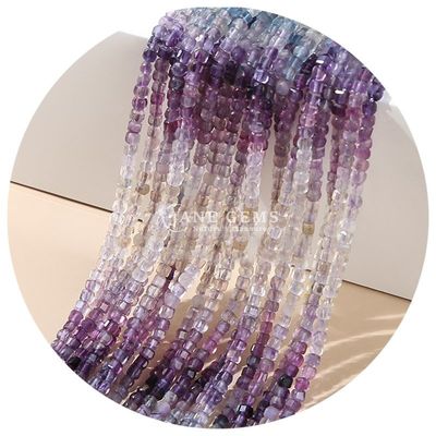 Groothandel Steen losse kralen Natuurlijke echte kristal edelsteen losse kralen Vierkante kubus losse kralen voor het maken van armbanden