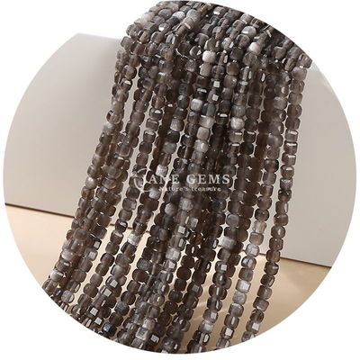 Groothandel Natuurlijke kristal edelsteen losse kralen Vierkante kubus losse kralen Amethyst Tourmaline Tiger Eye Bead voor sieraden