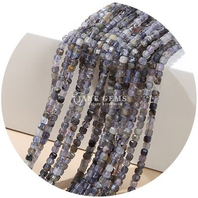 Groothandel Natuurlijke kristal edelsteen losse kralen Vierkante kubus losse kralen Amethyst Tourmaline Tiger Eye Bead voor sieraden