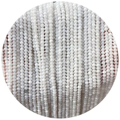 Wit Zwart Chalcedonie Edelstenen Perlen Natuurlijk Kristal Gevelvormige Abacusvorm Kleine losse perlenstrengen voor armbanden