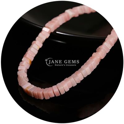 Groothandel Natuurlijke Jade losse kralen Echte witte opaal losse kralen Vierkante Slice Shape losse kralen Spacers voor DIY sieraden