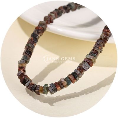 Groothandel Natuurlijke Jade losse kralen Echte witte opaal losse kralen Vierkante Slice Shape losse kralen Spacers voor DIY sieraden