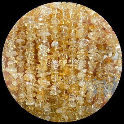 Citrine Zwart Rutileerd Edelstenen Perlen Natuurlijk Kristal Onregelmatige Vorm Splinterkorrel Grot Steen Losse Perlen Strengen Voor Armbanden