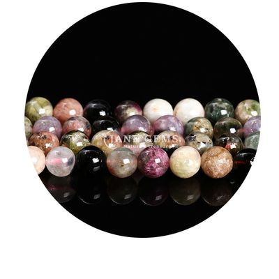 Groothandel Natuursteen Ronde losse kralen 8 mm Roze zebra Jasper losse kralen Tourmaline Ronde kralen Afstanden voor sieraden