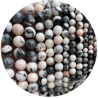 Groothandel Natuursteen Ronde losse kralen 8 mm Roze zebra Jasper losse kralen Tourmaline Ronde kralen Afstanden voor sieraden