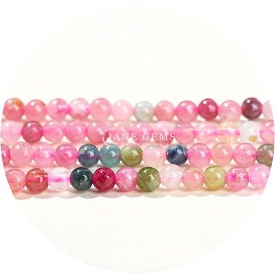 GROOThandel NATUURLIJKE Edelstenen RONDE VLOEWE PERLEN 8MM MULTICOLOR TOURMALINE VLOEWE PERLEN RONDE AGAAT PERLEN SPACERS VOOR SIJWELS