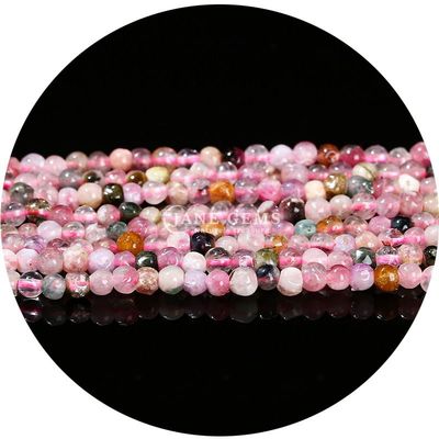 Groothandel natuurlijke edelstenen losse kralen 8 mm Rhodoliet losse kralen Ronde Multicolor Tourmaline kralen Afstandsmeters voor sieraden
