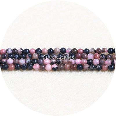 Groothandel natuurlijke edelstenen losse kralen 8 mm Rhodoliet losse kralen Ronde Multicolor Tourmaline kralen Afstandsmeters voor sieraden