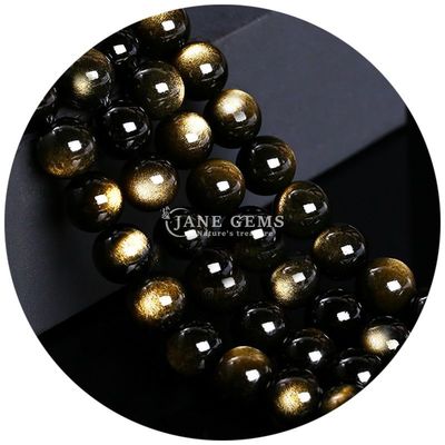 Groothandel Natuurlijke 2A Plum Blossom Tourmaline Ronde losse kralen Maansteen Flourite Zonnesteen Kralen Afstandsmeters voor sieraden
