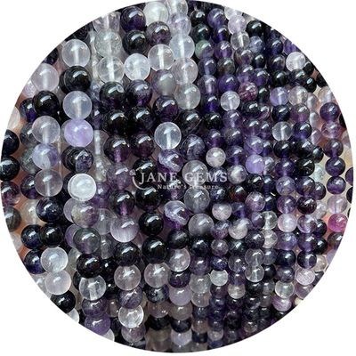 Groothandel Natuurlijke 2A Plum Blossom Tourmaline Ronde losse kralen Maansteen Flourite Zonnesteen Kralen Afstandsmeters voor sieraden
