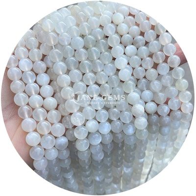 Groothandel Natuurlijke 2A Tourmaline Ronde losse kralen Maansteen Losse Steen Kralen Regenboog Fluorit Kralen Afstandsmeters voor Juwelen